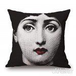 Funny Creative Piero Fornasetti Decoration Pattern Cotton Linen Square Throw Pillow Case Pillow Cover Cushion Shell with Invisible Zipper 1818 inch-Color 9 - B07K239NWY